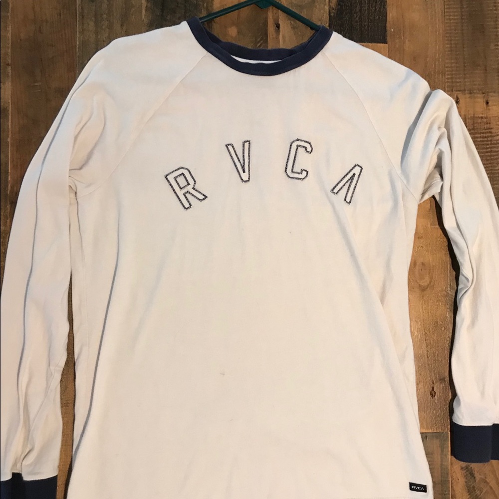 RVCA Long Sleeve white/blue - Picture 1 of 3
